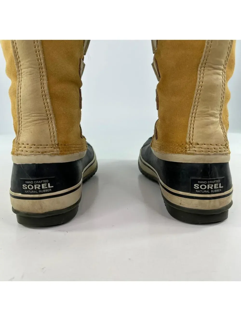 Sorel Joan of Arctic Fur Trim Winter Boots US 8 tan black waterproof Boot